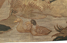 Load image into Gallery viewer, 7x12 Rare Antique French Wool &amp; Silk Needlepoint Tapestry Large  1920 224x 356cm
