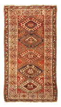 Load image into Gallery viewer, 4X8 Antique Caucasian Kazak Rug Rare Wool Tribal Rug117cmx229cm  C.1890

