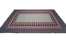 Load image into Gallery viewer, Vintage European Rug Hand Woven Geometric Tapestry 6x9 183cm x 275cm
