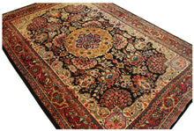 Load image into Gallery viewer, 5x7 Antique Rug magnificent Mohajeran Handmade Rug Blue 137cm x 198cm Circa 1920
