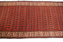 Load image into Gallery viewer, 4&#39;x15&#39; Handmade Runner Exceptional Antique Rug Fine Area Rug Paisley Rust C.1900
