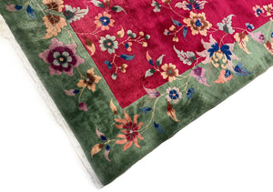 9x12 Rare Antique Art Deco Rug Walter Nichols Purple Chinese Rug 275cm x 351cm