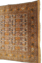 Load image into Gallery viewer, 4x6 Vintage Exceptional Turkoman Rug Tribal 122cmx175cm Silk Foundation  C.1930
