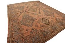 Load image into Gallery viewer, Rare 10x11 Antique Oushak Authentic Oushak Wool Foundation Geometric 299x 346cm
