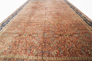  11x16 Antique Turkish Oushak Sivas High Quality Geometric Overall Rugc.1900