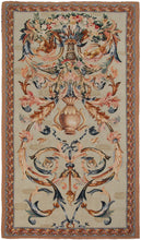 Load image into Gallery viewer, 4x5 Rare Antique French Tapestry Rococo Tapestry Green 81cm x168cm c.1920
