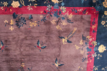 Load image into Gallery viewer, Rare Antique Art Deco Rug Chinese Rug Walter Nichols 10x14 Bird 305x437cm c.1920
