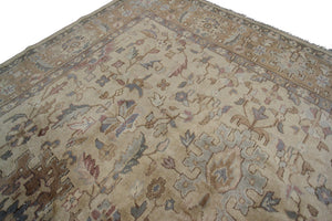  8x11 Antique Oushak Handmade Carpet Oushak Wool Rug 249cm x 295cm