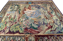 Load image into Gallery viewer, 7x9 Antique French Tapestry  Art Nouveau Antique Tapestry 208cm x 257cm  c.1900
