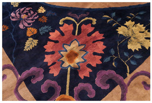13x21 Antique Art Deco Rug Art Nouveau Rare Walter Nichols Beige  388x640cm