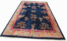 Load image into Gallery viewer, 9x12 Antique Chinese Art Deco Rare Overall Floral 275cm x 351cm  c.1920
