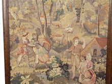 Load image into Gallery viewer, 1920 Antique French Tapestry Wool &amp; Silk Village Framed Handmade 3x4 102cmx122cm
