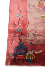 Load image into Gallery viewer, 9x12 Rare Antique Art Deco Rug Chinese Rug Tree of Life Rug 267cm x 346cm 1920
