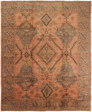 Load image into Gallery viewer, Rare 10x11 Antique Oushak Authentic Oushak Wool Foundation Geometric 299x 346cm
