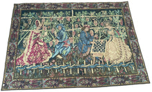 Load image into Gallery viewer, 5x9 Antique French Tapestry Verdure Noblemen Royalty Verdure 158cm x 272cm 1920
