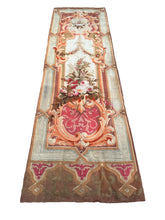 Load image into Gallery viewer, 1920 Antique French Aubusson Tapestry Rug Floral Vase Runner 3x10 1880 97x287cm
