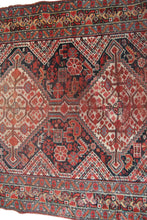 Load image into Gallery viewer,  3x10 Rare Antique Rug Khamseh Kazak Runner 10ft Boho Runner ©&quot;Shabby Chic Pile&quot;
