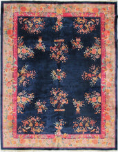 Load image into Gallery viewer, 9x12 Antique Chinese Art Deco Rare Overall Floral 275cm x 351cm  c.1920
