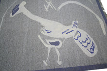 Load image into Gallery viewer, 5x7 Vintage European Kilim Flatwoven Tapestry Rug Art Nouveau Bird 158cmx221cm 
