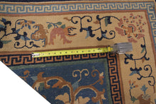 Load image into Gallery viewer, 9X12 Antique Peking Rug Chinese Art Deco Rug 274cmX348cm Handmade Blue C.1920
