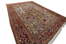 Load image into Gallery viewer, 10x14 Repairman&#39;s Dream Antique Sultanabadd Rug Handmade Rug Geometric  c.1890
