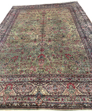 Load image into Gallery viewer, 9x12 Antique Floral Overall Rug Fine Rug 1900 Green Rare 262cm x 348cm
