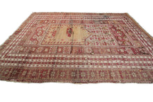 Load image into Gallery viewer, 4x5 Rare Mid 1800s Antique Turkish Gordis Rug Wool Foundation Collectors Piece 
