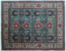 Load image into Gallery viewer, 10x13 Incredible Vintage Handmade Area Rug Teal 294cmx389cm Green 
