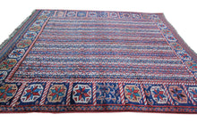 Load image into Gallery viewer, 5X7 Rare Antique Shirazz Rug Tribal Afshaar Ganjeh Design 160cmX196cm Blue C1890

