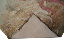 Load image into Gallery viewer, 5X6 Antique Flemish Tapestry Fine Wool &amp; Silk Tapestry 152cmx183cm Beige C.1880

