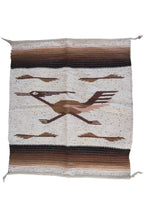 Load image into Gallery viewer, 2.5x3 Vintage Mexican Rug Flatwoven Geometric Road Runner 76cmx91cm Tapestry 
