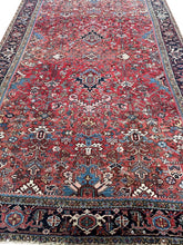 Load image into Gallery viewer, Antique Herriz Serrapi Rug Geometric 8x11 Carpet Red Rug 239cmx336cm c. 1920
