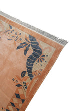 Load image into Gallery viewer, Rare Vintage Art Deco Rug Silk Chinese Rug Art Nouveau Handmade Rug Pink 8x11
