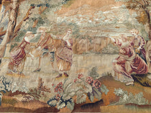 Load image into Gallery viewer, 7x7 1900 Antique French Tapestry Square Wool &amp; Silk Game  196cm x 201cm
