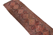 Load image into Gallery viewer,  3x10 Rare Antique Rug Khamseh Kazak Runner 10ft Boho Runner ©&quot;Shabby Chic Pile&quot;
