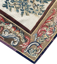 Load image into Gallery viewer,  7x11 Antique French Tapestry Verdure Wool &amp; Silk 213cm x 323cm 18th Century
