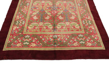 Load image into Gallery viewer, 10x17 Rare Vintage Arts &amp; Crafts Rug Bird Area Rug  Signed 297cmx508cm Pink
