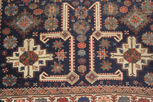 Load image into Gallery viewer, 4X6 Authentic Antique Caucasian Shirvan Rug Geometric  Blue 127cmX175cm C1890
