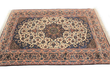 Load image into Gallery viewer, Fine 5X8 Esfaahaan Rug Beautiful Kork Wool &amp; Silk Authentic Rug 142cmx239cm
