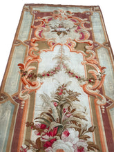 Load image into Gallery viewer, 1920 Antique French Aubusson Tapestry Rug Floral Vase Runner 3x10 1880 97x287cm
