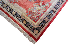 Load image into Gallery viewer,  8x11 Rare Vintage Art Deco Rug Silk Chinese Rug Art Nouveau Handmade Rug Pink
