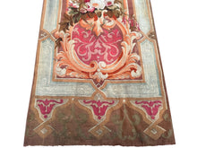 Load image into Gallery viewer, 1920 Antique French Aubusson Tapestry Rug Floral Vase Runner 3x10 1880 97x287cm
