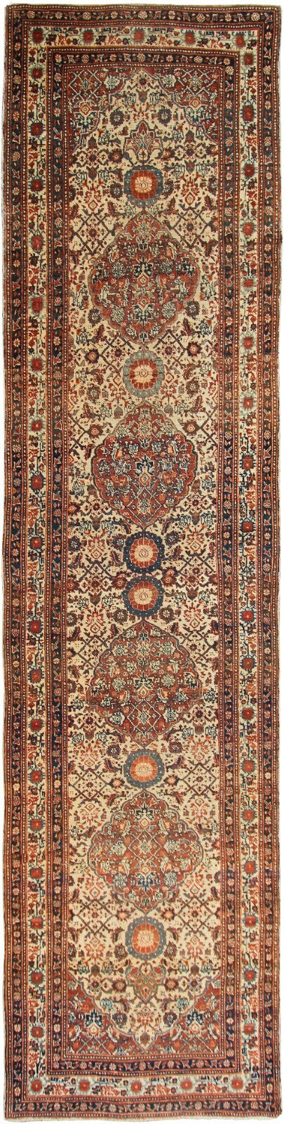 3x11 Rare Antique Tabbrizz Rug Fine Runner 83cmx338cm Handmade Rug Circa 1870