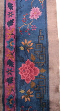 Load image into Gallery viewer, 9x12 Antique Art Deco Rug Walter Nichols Rug Chinese Beige Purple Mandarin 
