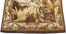 Load image into Gallery viewer, 5x9 Antique French Aubusson Tapestry Birds Wool &amp; Silk Large 148x280cm 1900
