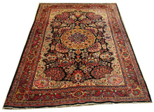 Load image into Gallery viewer, 5x7 Antique Rug magnificent Mohajeran Handmade Rug Blue 137cm x 198cm Circa 1920
