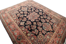 Load image into Gallery viewer, Antique Rug Exquisite Mohajjeran Handmade Rug Navy 1920 Authentic 9x12
