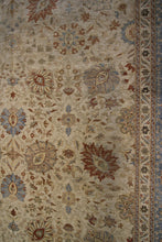 Load image into Gallery viewer, 10x14 Vintage Oushak Rug Mahhal Blue Rug Handmade Rug Beige Blue
