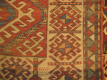Load image into Gallery viewer, 4X8 Antique Caucasian Kazak Rug Rare Wool Tribal Rug117cmx229cm  C.1890
