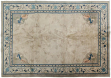 Load image into Gallery viewer, 6&#39;x9&#39; Antique Peking Chinese Art Deco Rug Rare Peacock Design Beige Circa 1900
